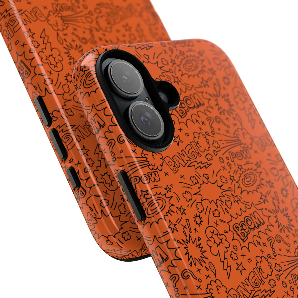 Wow Orange Tough Case for iPhone, Galaxy, or Google Pixel