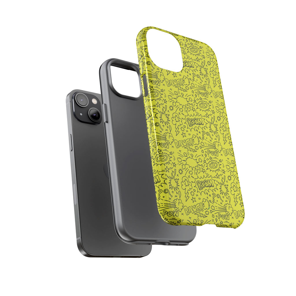 Neon Yellow Wow RG Tough Phone Case for iPhone, Galaxy, or Google Pixel