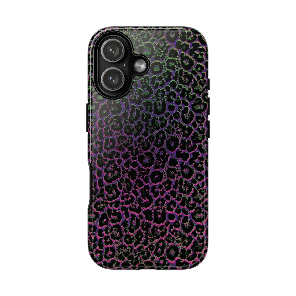 Colorful Leopard Tough Phone Case for iPhone, Galaxy, or Google Pixel