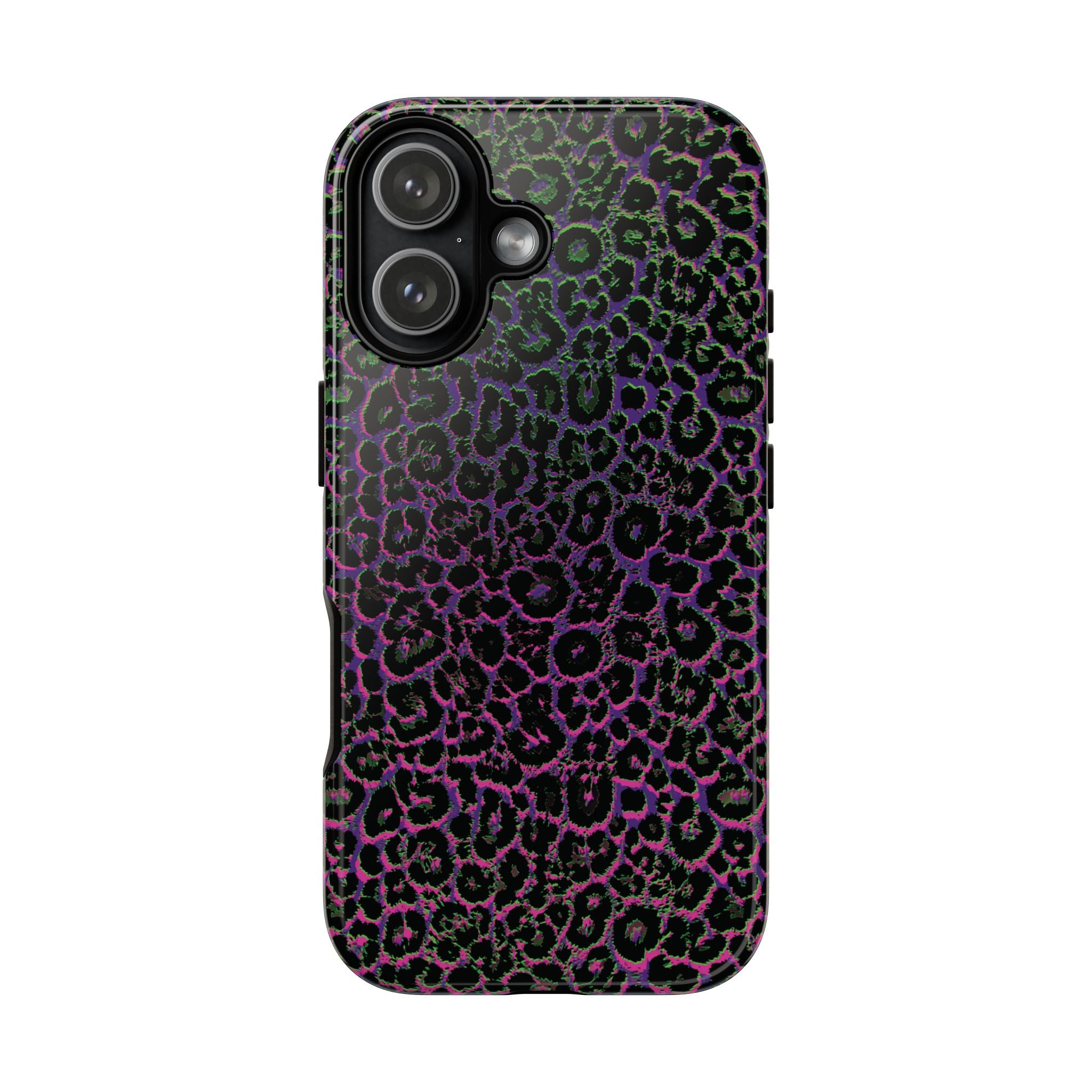 Colorful Leopard Tough Phone Case for iPhone, Galaxy, or Google Pixel
