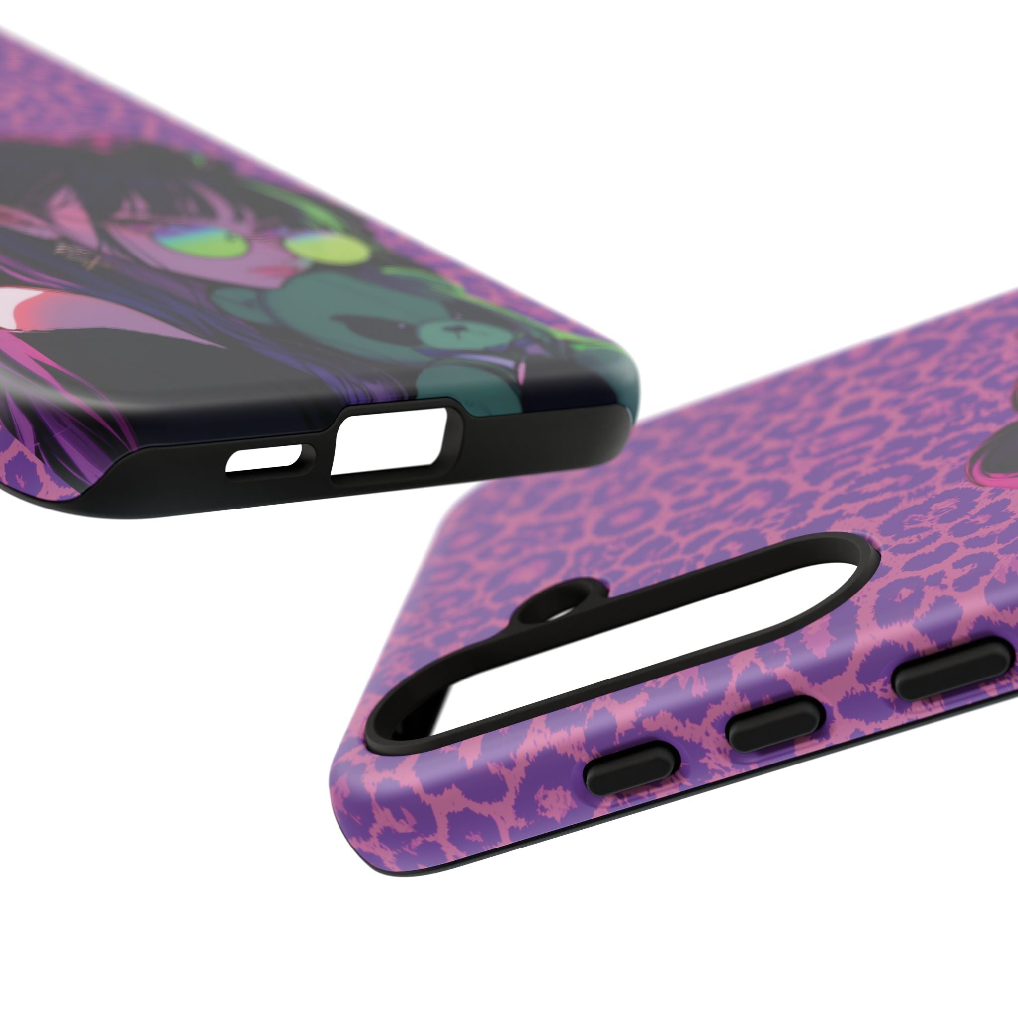 Purple Pink Leopard Kz iPhone, Galaxy and Google Tough Cases