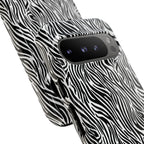 Black and White Zebra Print Tough Case iPhone, Galaxy and Google Pixel