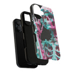 Neon Pink Skeleton (Black) Tough Phone Case for iPhone, Galaxy, or Google Pixel