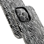 Black and White Zebra Print Tough Case iPhone, Galaxy and Google Pixel