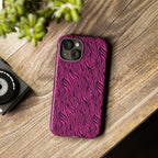 Pink Zebra Tough Phone Case for iPhone, Galaxy, or Google Pixel