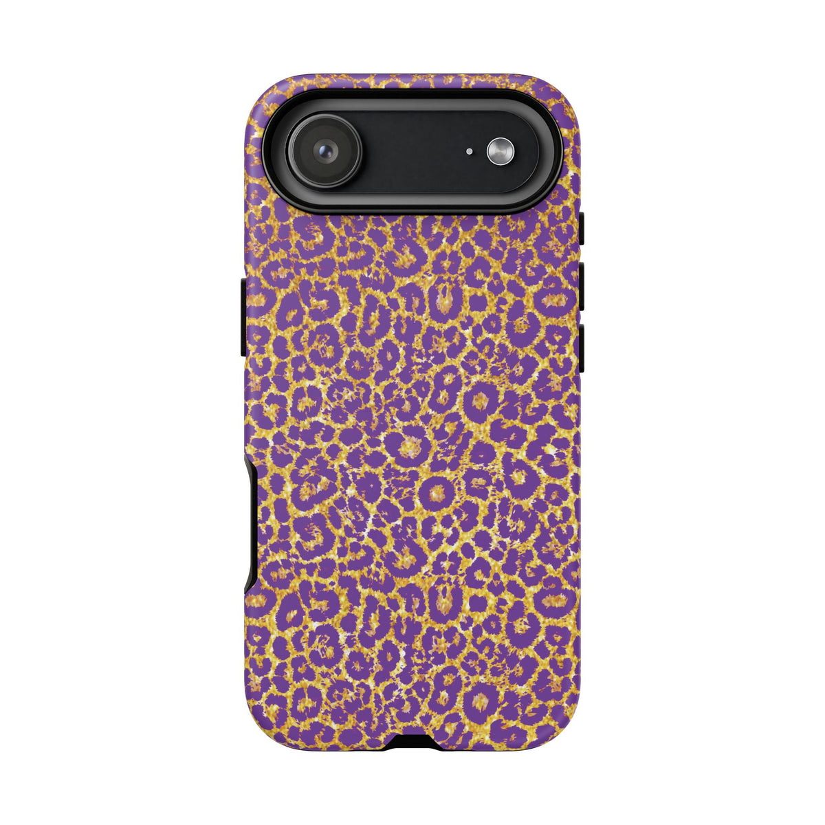 Purple Gold Leopard Tough Phone Case for iPhone, Galaxy, or Google Pixel