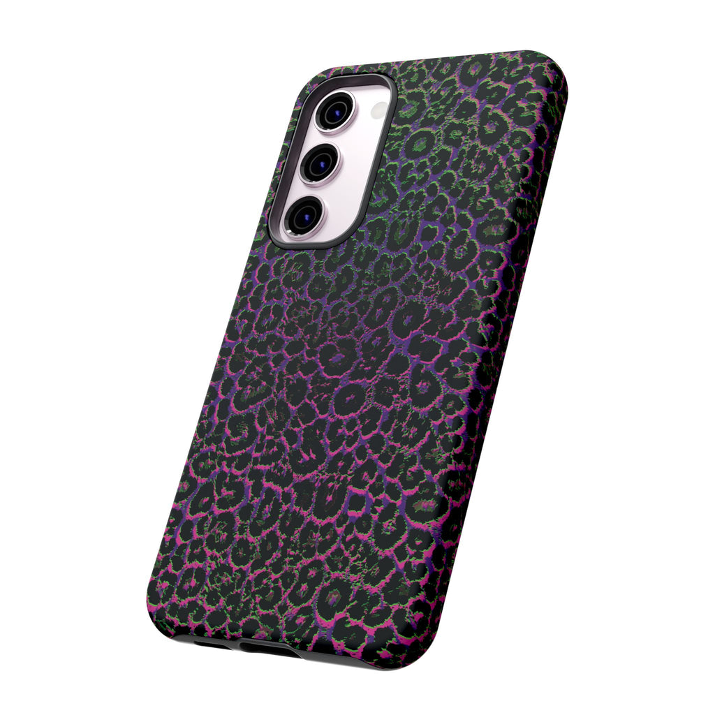 Colorful Leopard Tough Phone Case for iPhone, Galaxy, or Google Pixel