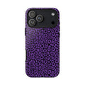 Purple Leopard Tough Case for iPhone, Galaxy or Google Pixel