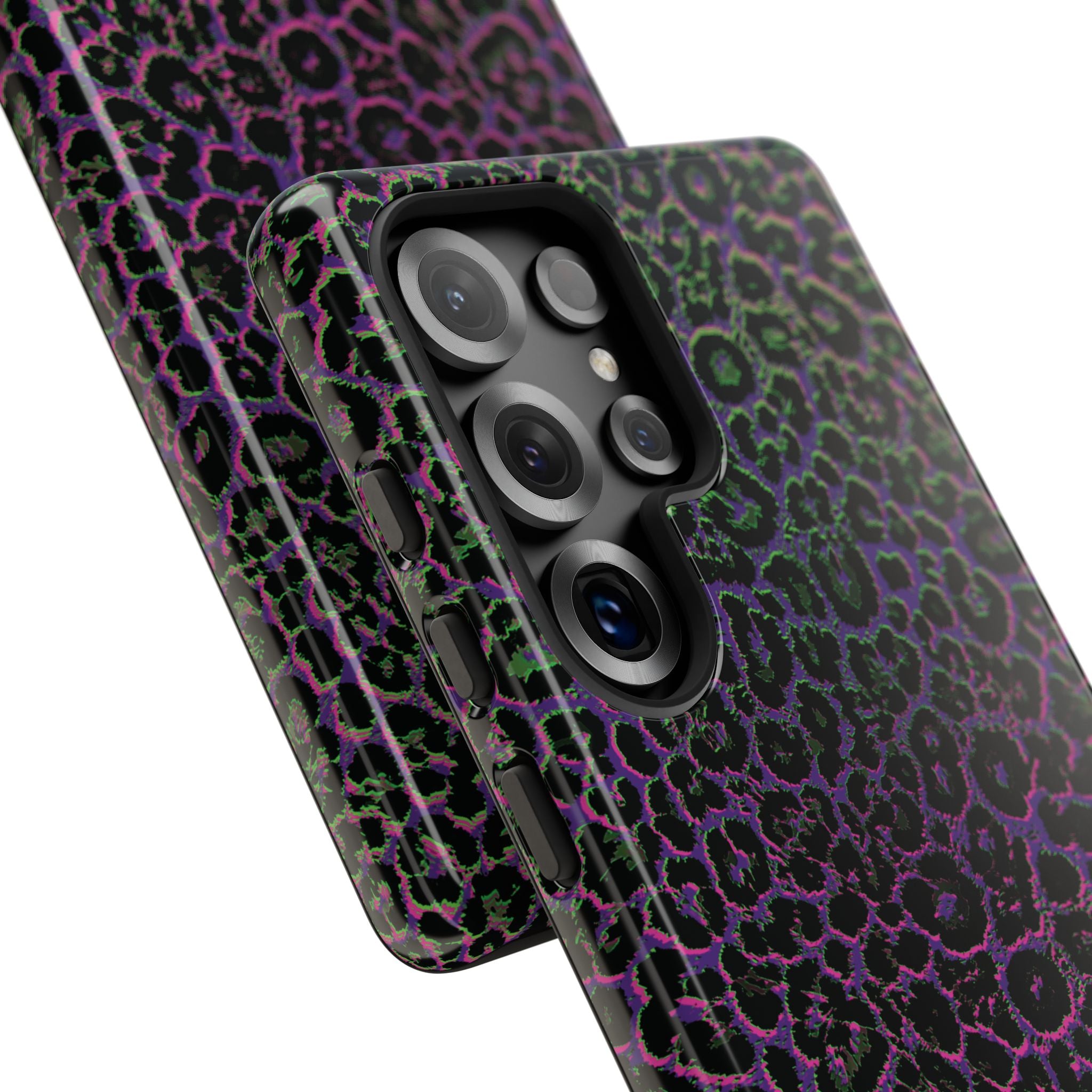 Colorful Leopard Tough Phone Case for iPhone, Galaxy, or Google Pixel