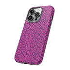 Pink Purple Leopard Tough Phone Case iPhone, Galaxy and Google Pixel