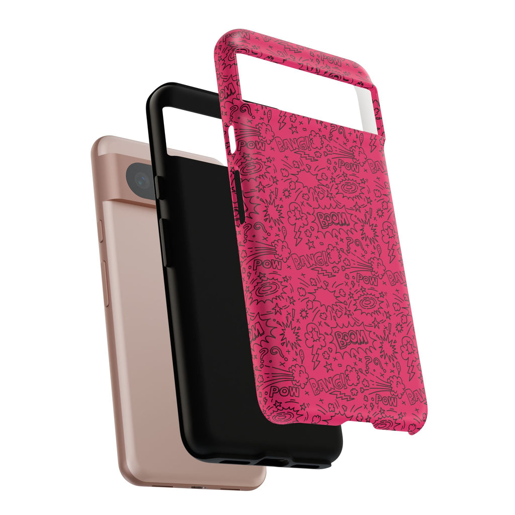 Pink Wow Tough Case for iPhone, Galaxy, or Google Pixel