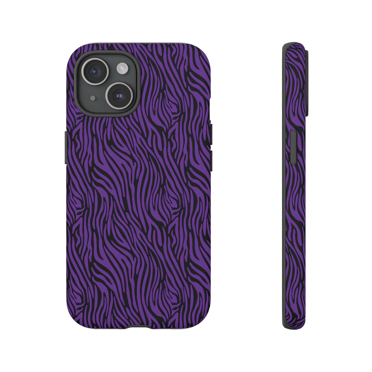 Purple Zebra Tough Phone Case for iPhone, Galaxy, or Google Pixel