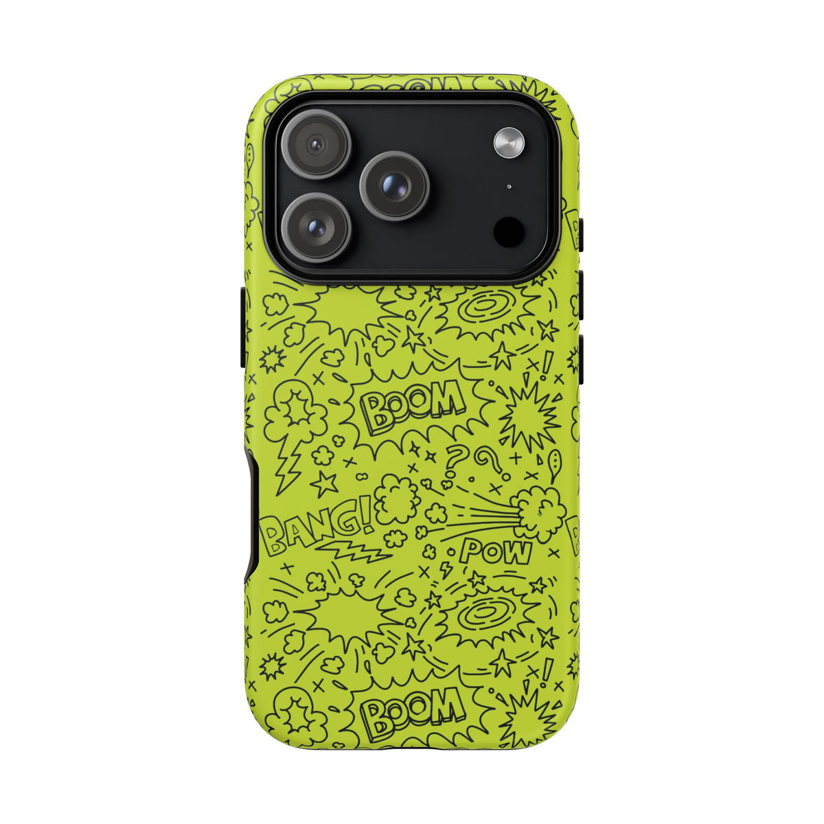 Neon Lime Wow Tough Case for iPhone, Galaxy, or Google Pixel