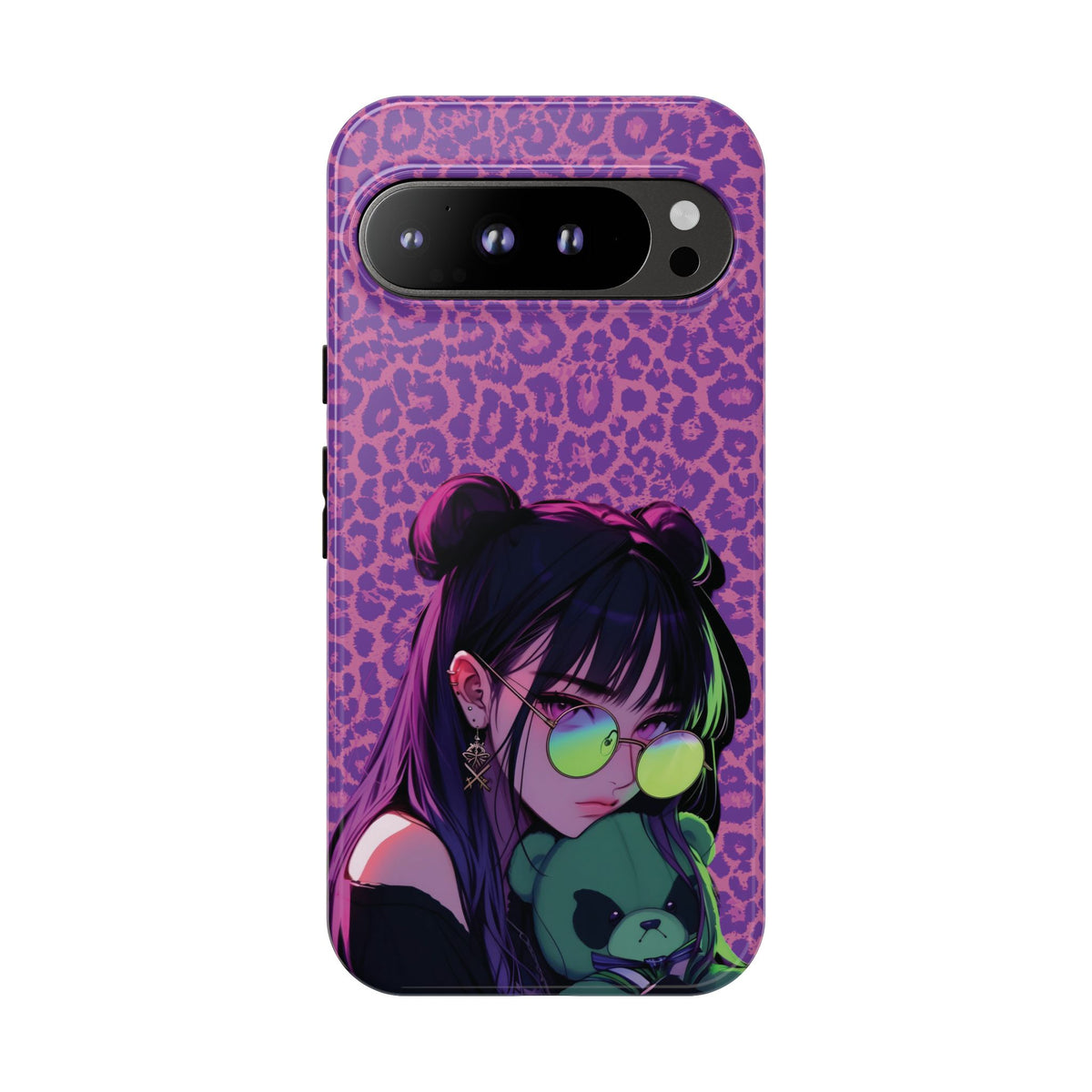 Purple Pink Leopard Kz iPhone, Galaxy and Google Tough Cases