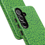 Neon Green Leopard Tough Phone Case for iPhone, Galaxy, or Google Pixel