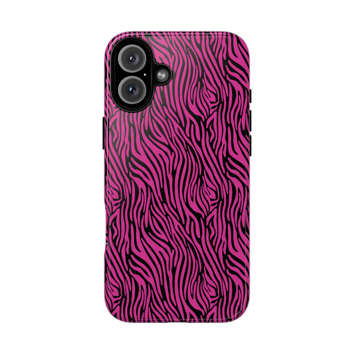 Pink Zebra Tough Phone Case for iPhone, Galaxy, or Google Pixel