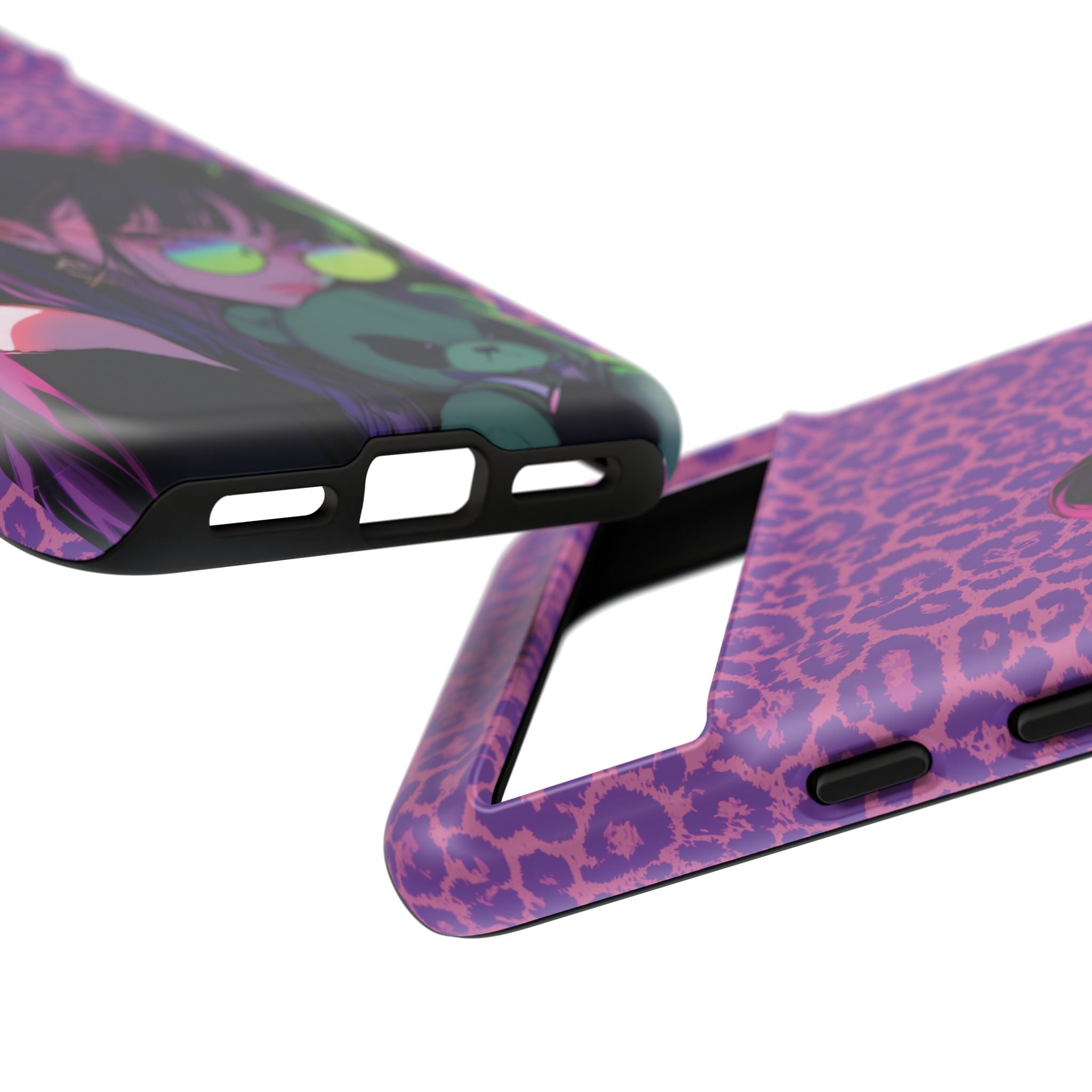 Purple Pink Leopard Kz iPhone, Galaxy and Google Tough Cases