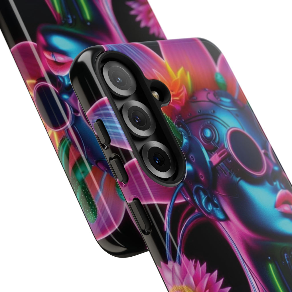 Neon Androgen Cactus Flower Tough Phone Case for iPhone, Galaxy, or Google Pixel
