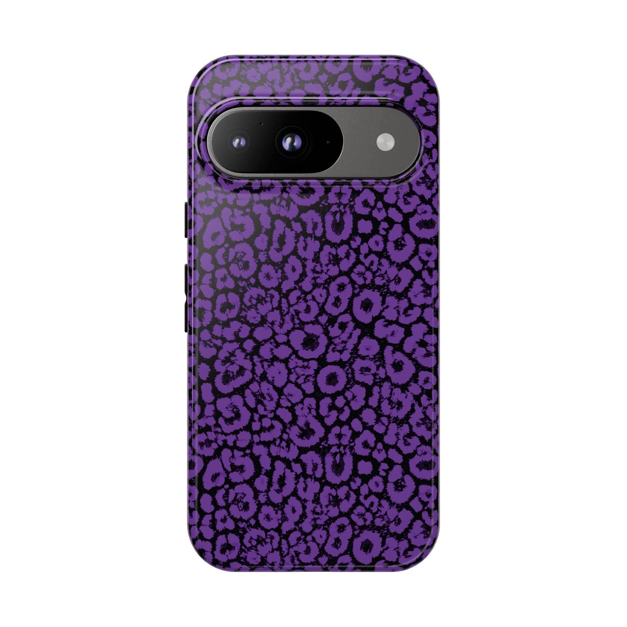 Purple Leopard Tough Case for iPhone, Galaxy or Google Pixel