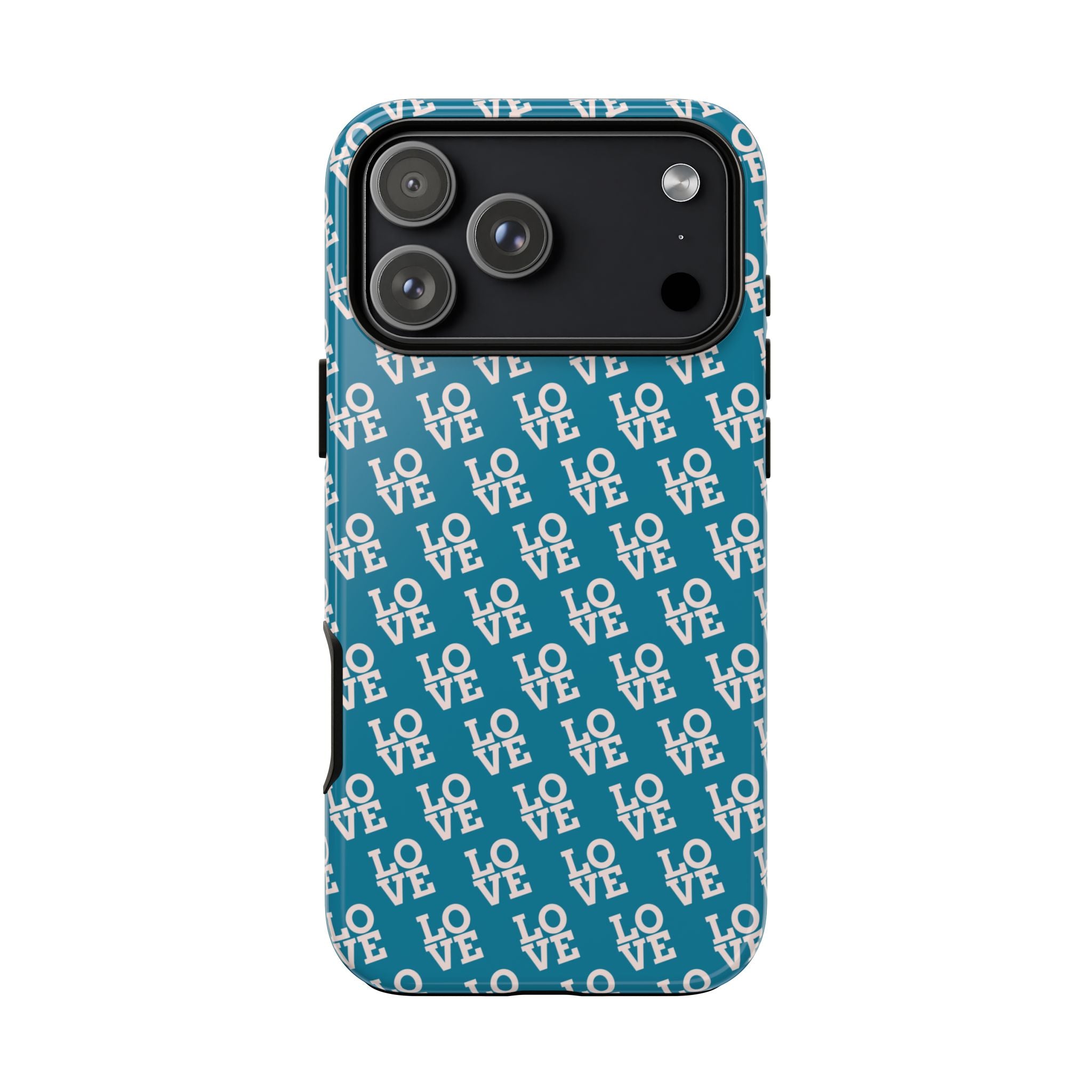 LOVE Teal Green Tough Phone Case iPhone, Galaxy, or Google Pixel