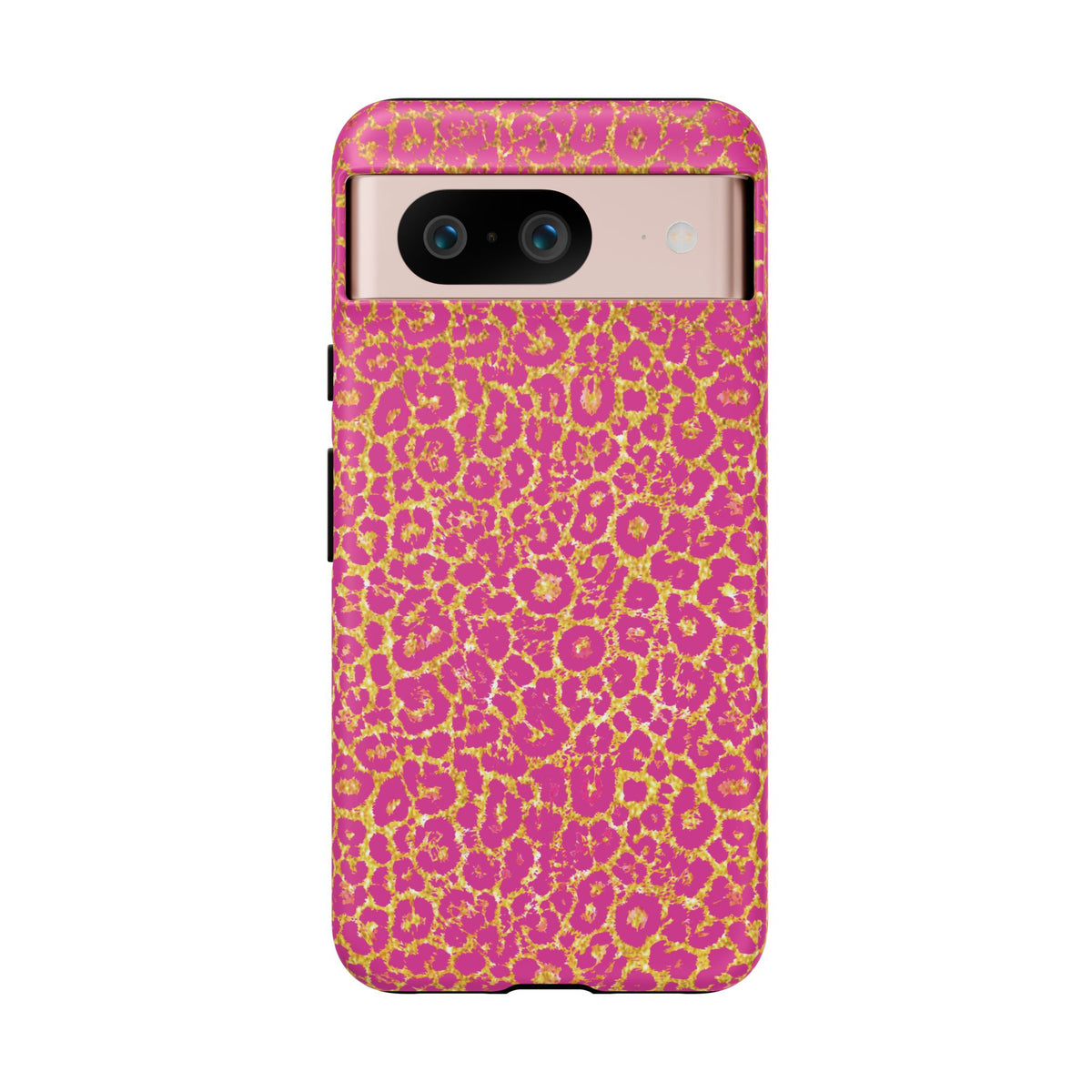 Pink Gold Leopard Tough Case for iPhone, Galaxy, or Google Pixel