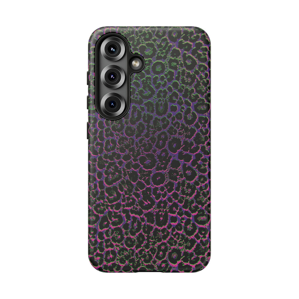 Colorful Leopard Tough Phone Case for iPhone, Galaxy, or Google Pixel