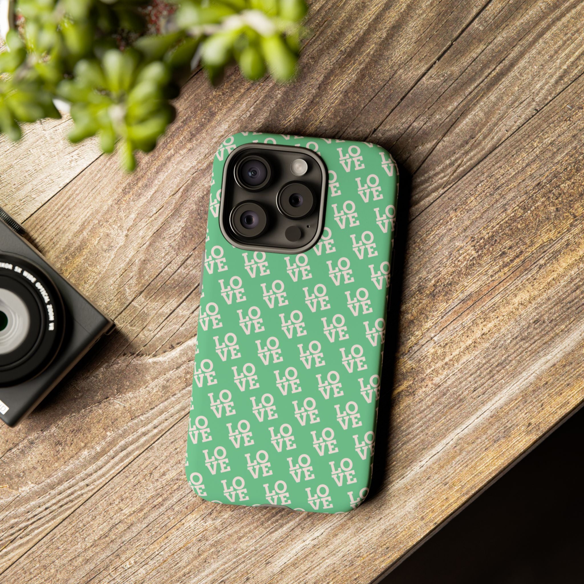 LOVE Aqua Tough Phone Case for iPhone, Galaxy, or Google Pixel