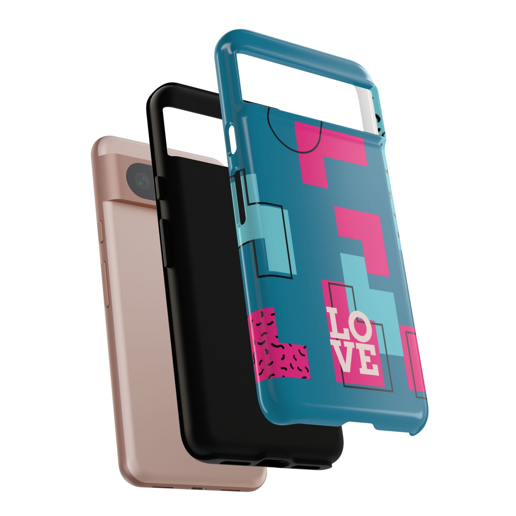 LOVE Teal Green Tough Phone Case for iPhone, Galaxy, or Google Pixel