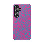 Pink Blue Leopard Tough Phone Case iPhone, Galaxy, or Google Pixel