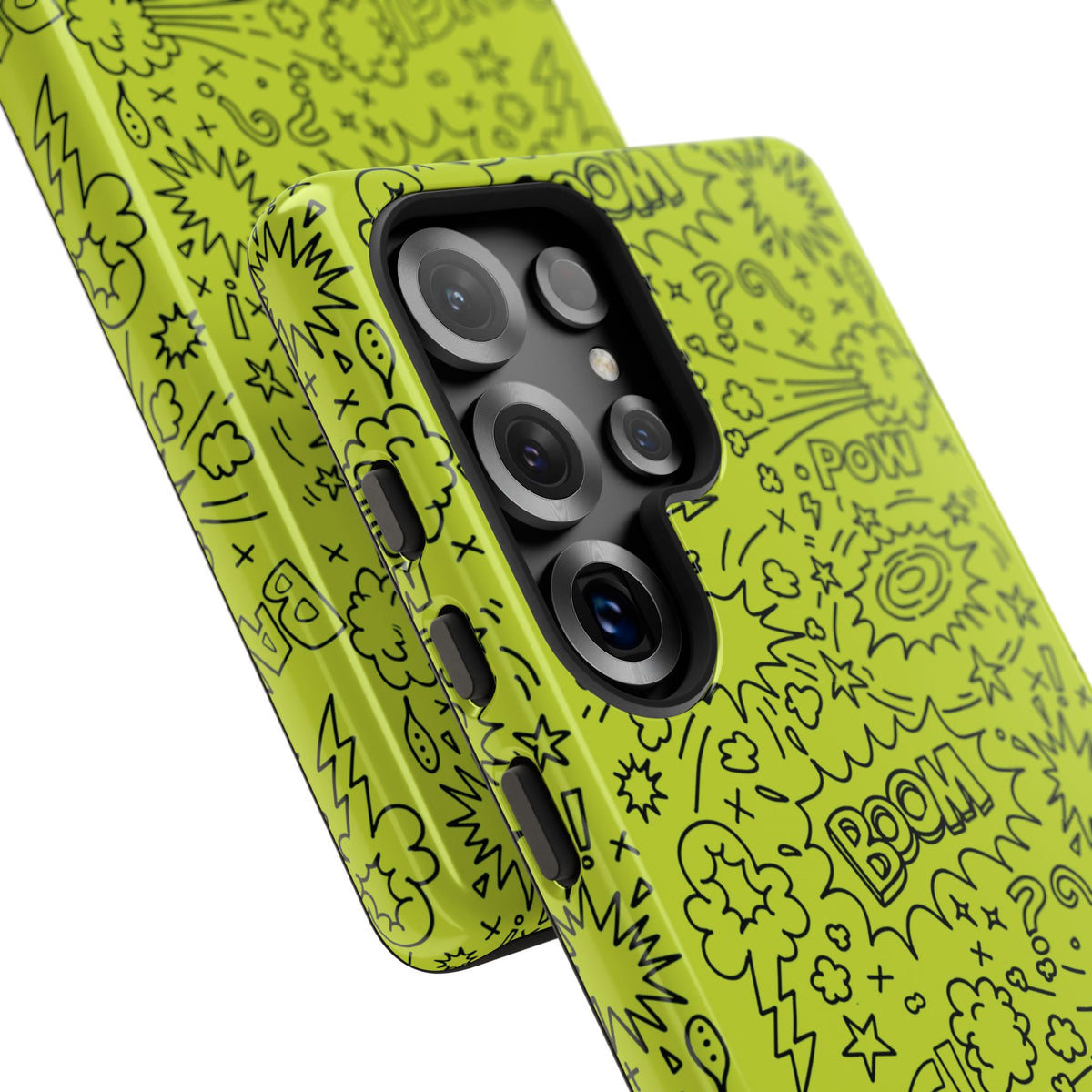 Neon Lime Wow Tough Case for iPhone, Galaxy, or Google Pixel