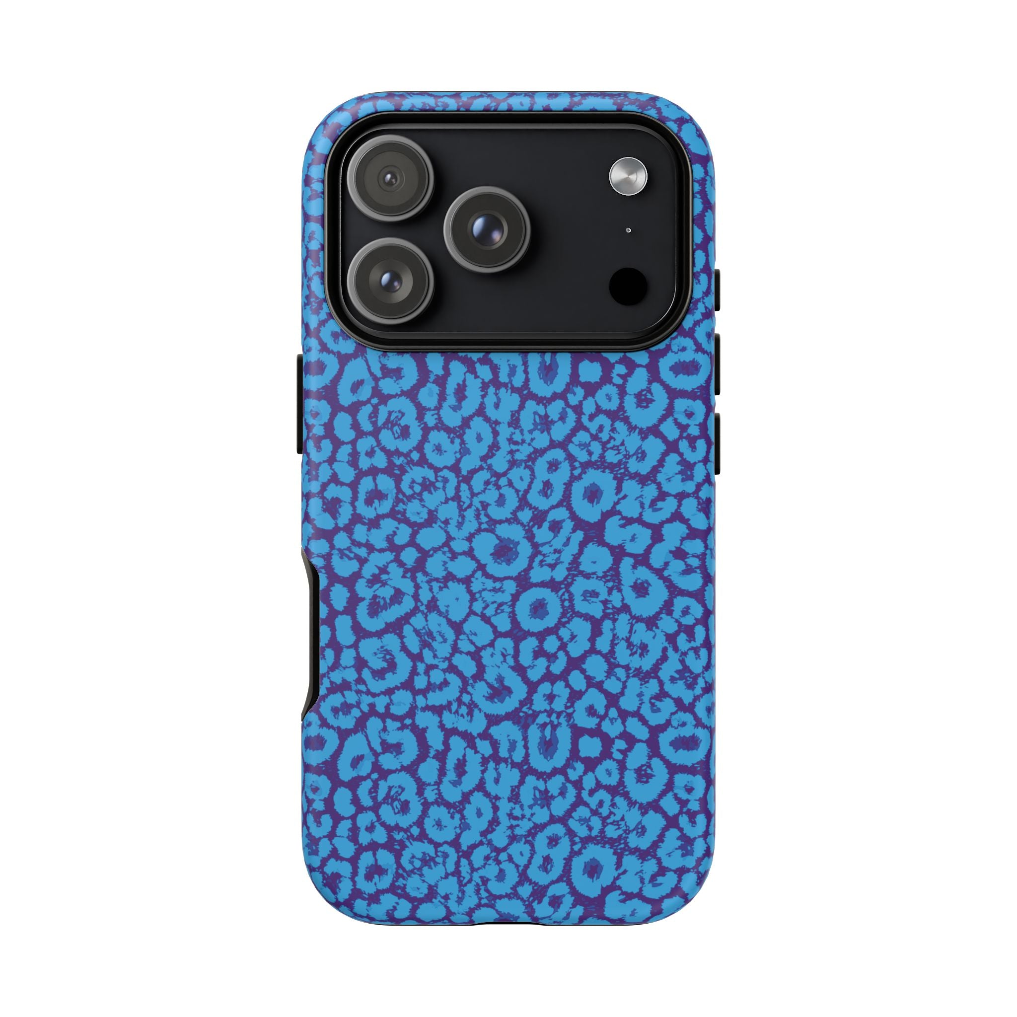 Blue Purple Leopard Tough Phone Case iPhone, Galaxy, or Google Pixel