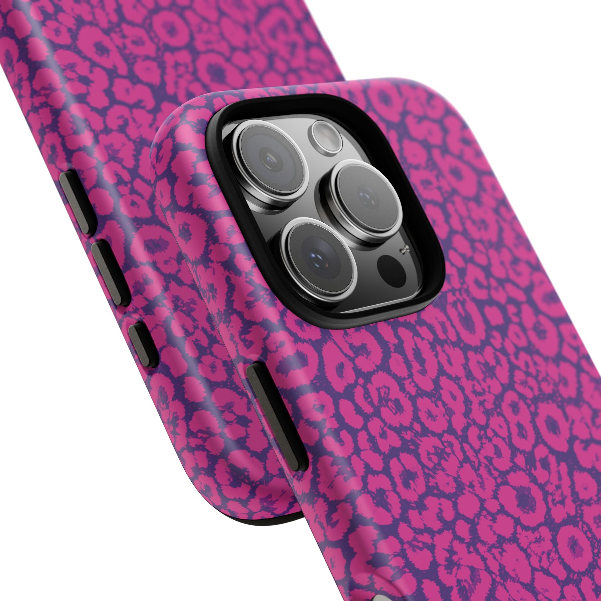 Pink Purple Leopard Tough Phone Case iPhone, Galaxy and Google Pixel