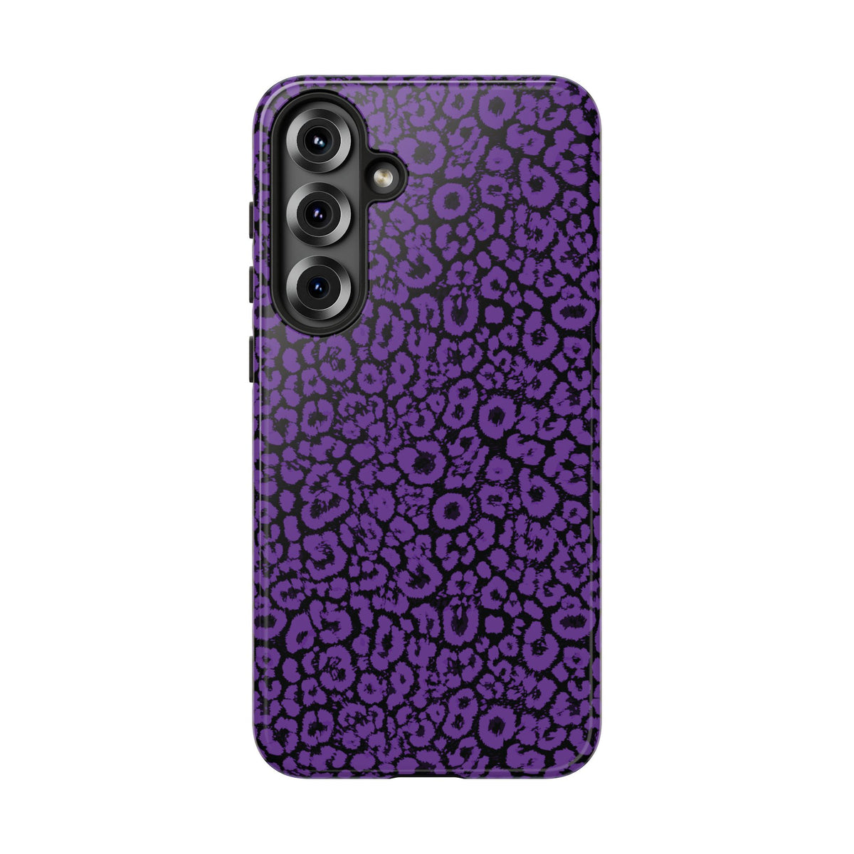 Purple Leopard Tough Case for iPhone, Galaxy or Google Pixel
