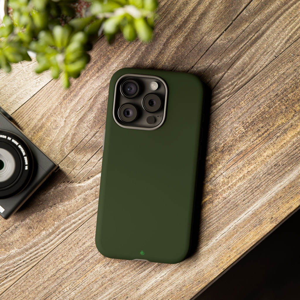 Olive Green Tough Phone Case for iPhone, Galaxy and Google Pixel