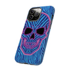 Neon Zebra Skull Tough Phone Case for iPhone, Galaxy, or Google Pixel