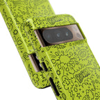 Neon Lime Wow Tough Case for iPhone, Galaxy, or Google Pixel