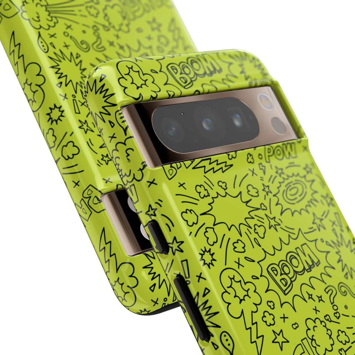 Neon Lime Wow Tough Case for iPhone, Galaxy, or Google Pixel