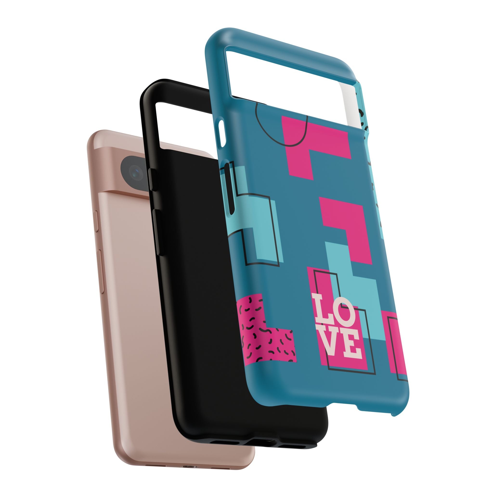LOVE Teal Green Tough Phone Case for iPhone, Galaxy, or Google Pixel