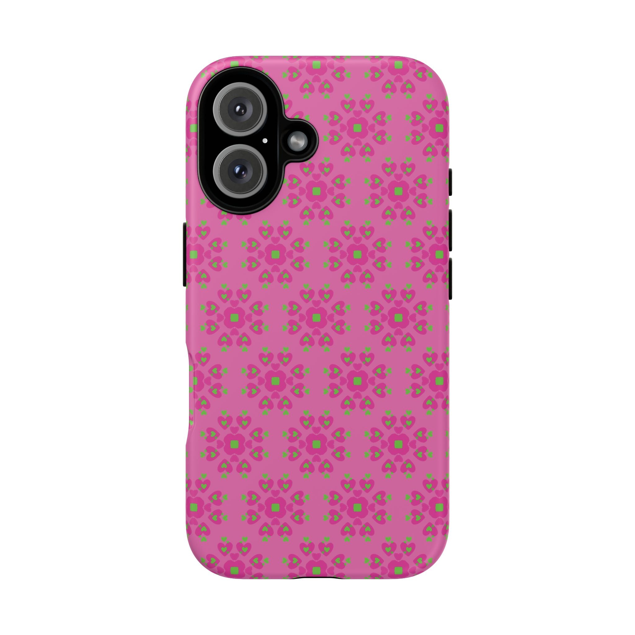 Floresta Heart Pink Tough Phone Case iPhone, Galaxy, or Google Pixel