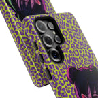 Purple Neon Lime Leopard Kz Tough Case for iPhone, Galaxy, or Google Pixel