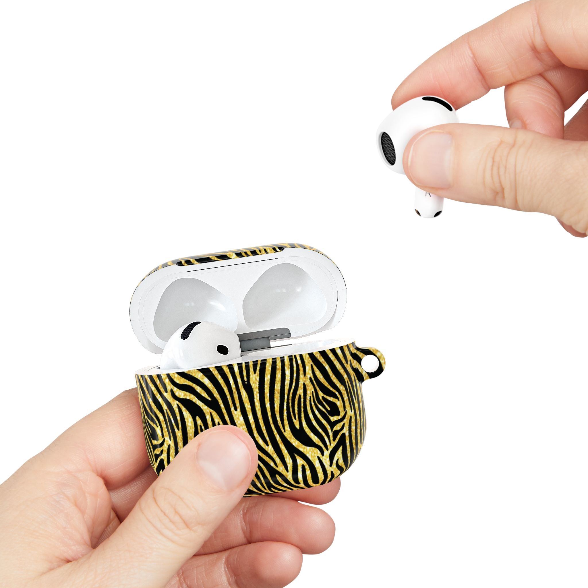 Gold Zebra AirPod Cases