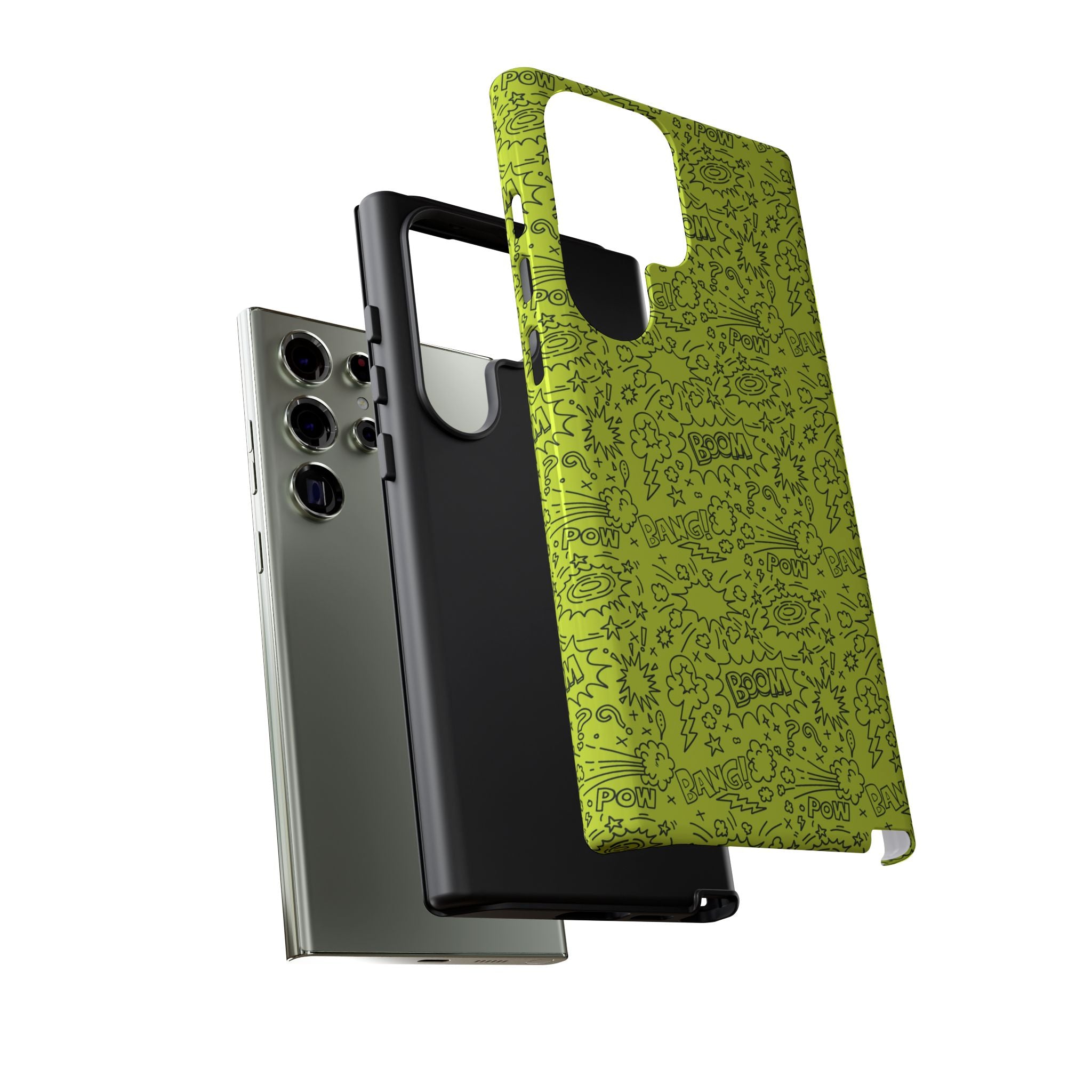Neon Lime Wow Tough Case for iPhone, Galaxy, or Google Pixel