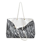 Zebra Eco Friendly Weekender Bag, Travel Tote, Beach Bag