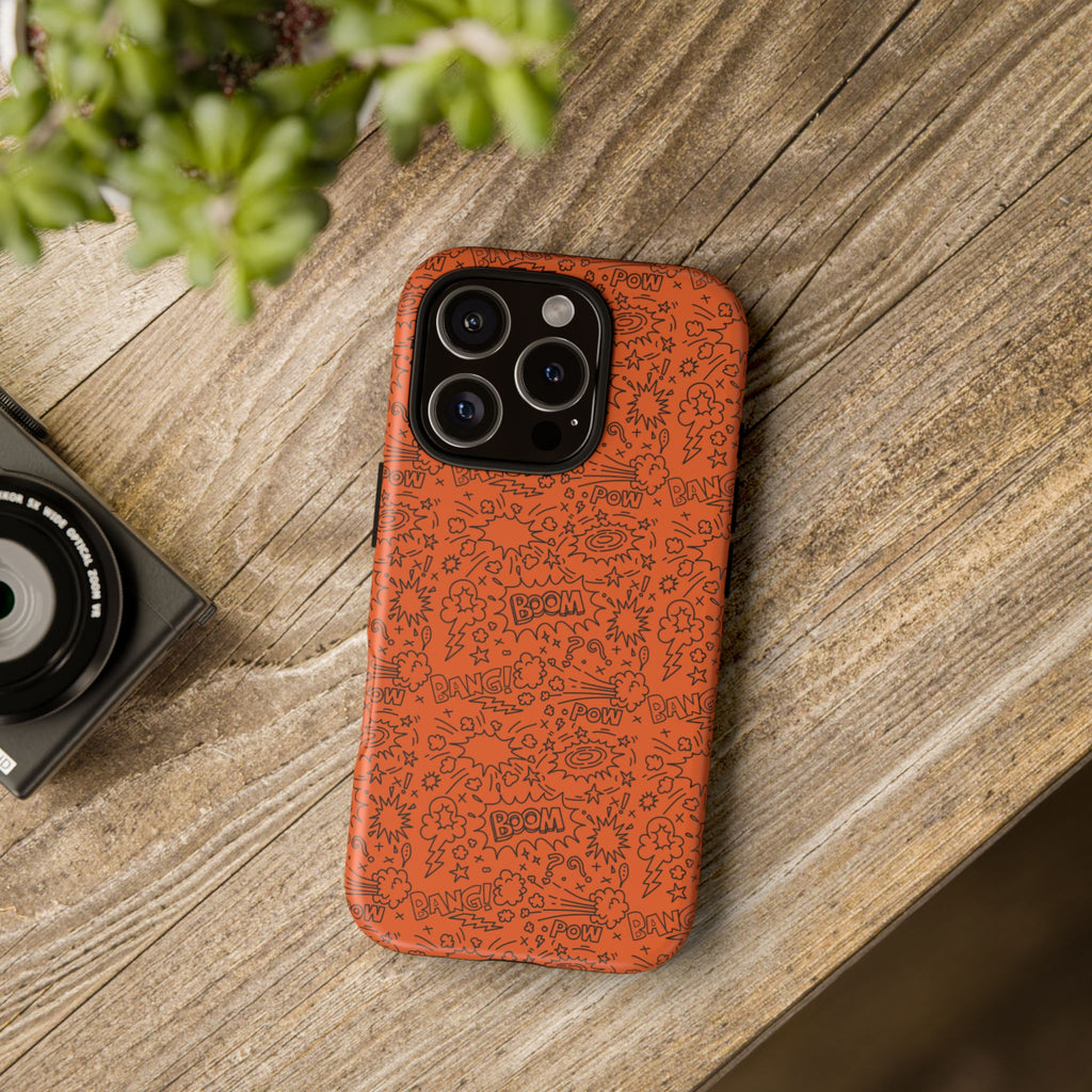 Wow Orange Tough Case for iPhone, Galaxy, or Google Pixel