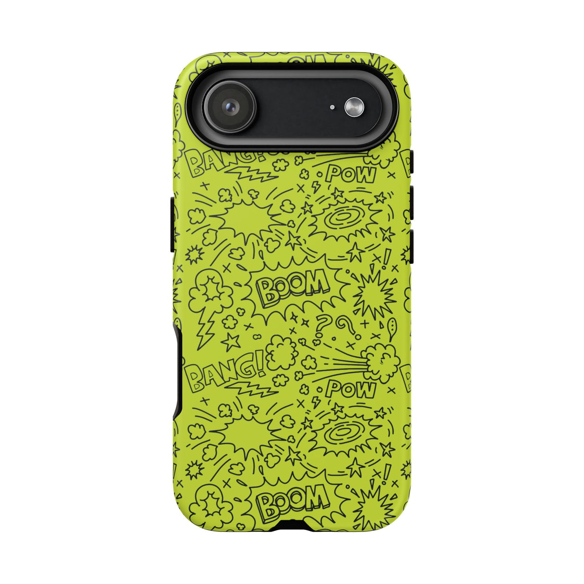 Neon Lime Wow Tough Case for iPhone, Galaxy, or Google Pixel