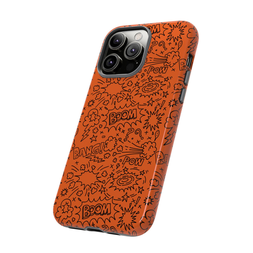Wow Orange Tough Case for iPhone, Galaxy, or Google Pixel