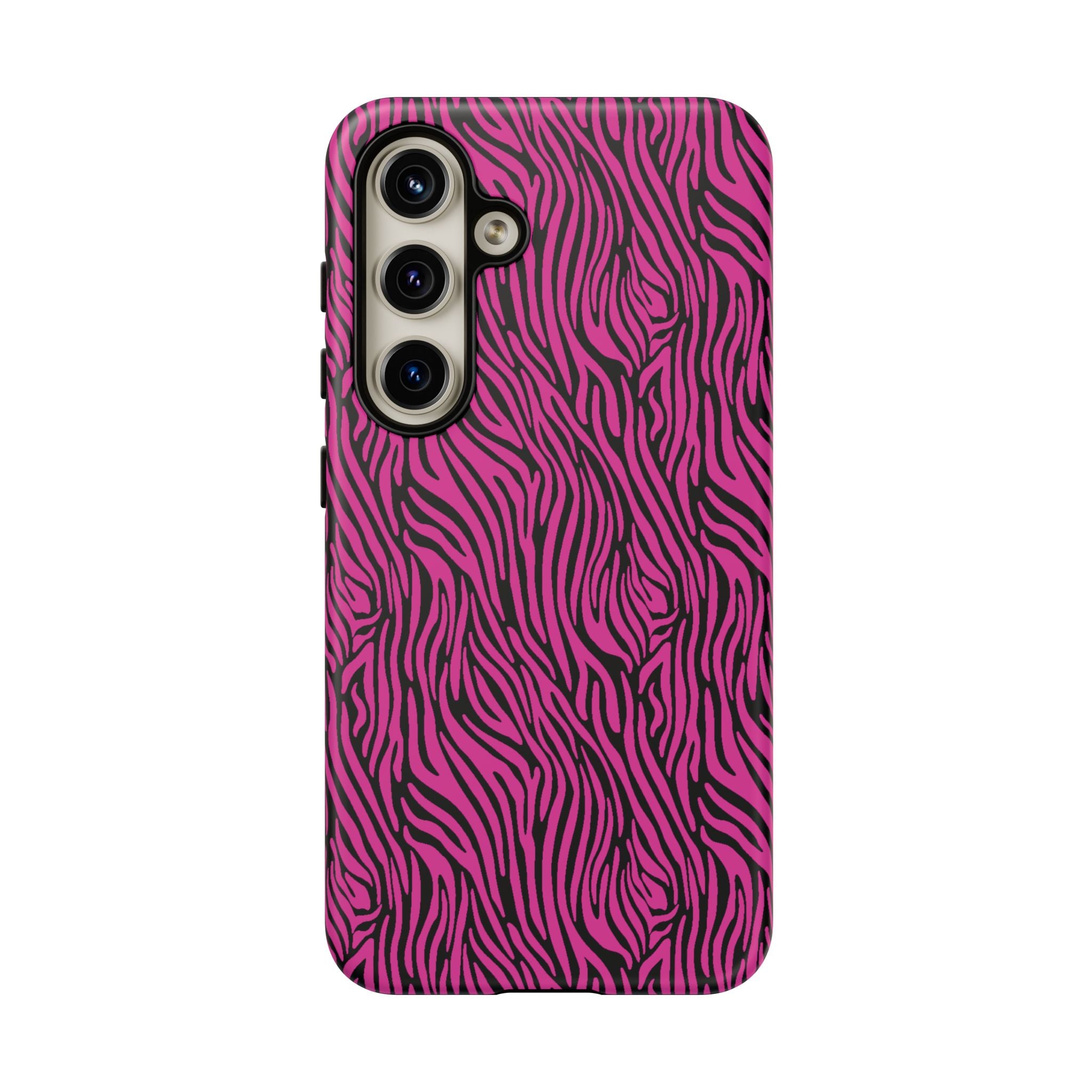 Pink Zebra Tough Phone Case for iPhone, Galaxy, or Google Pixel
