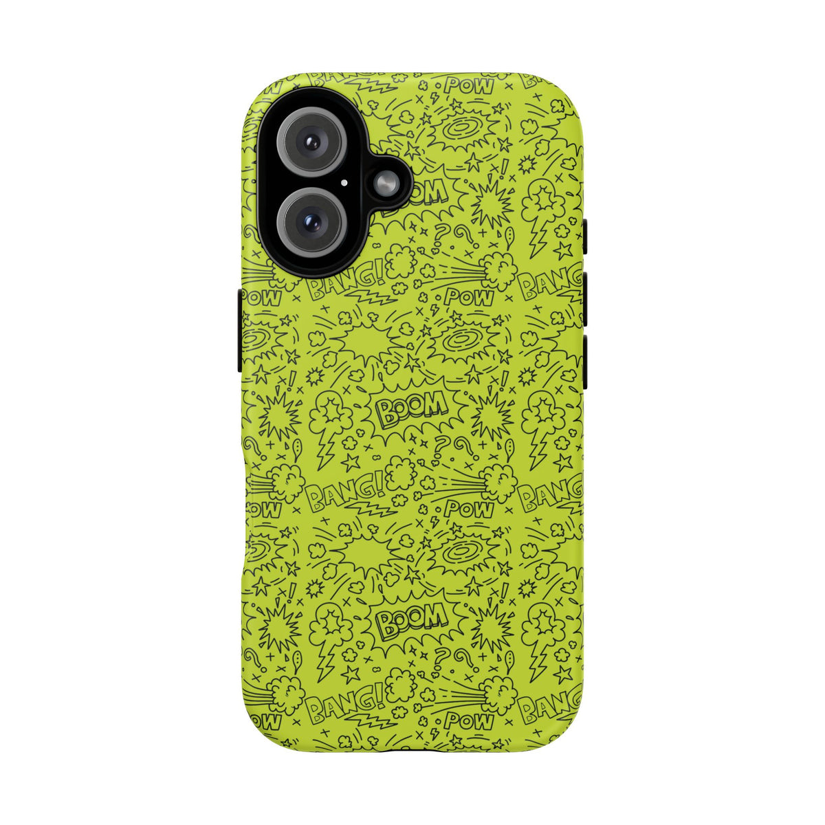 Neon Lime Wow Tough Case for iPhone, Galaxy, or Google Pixel