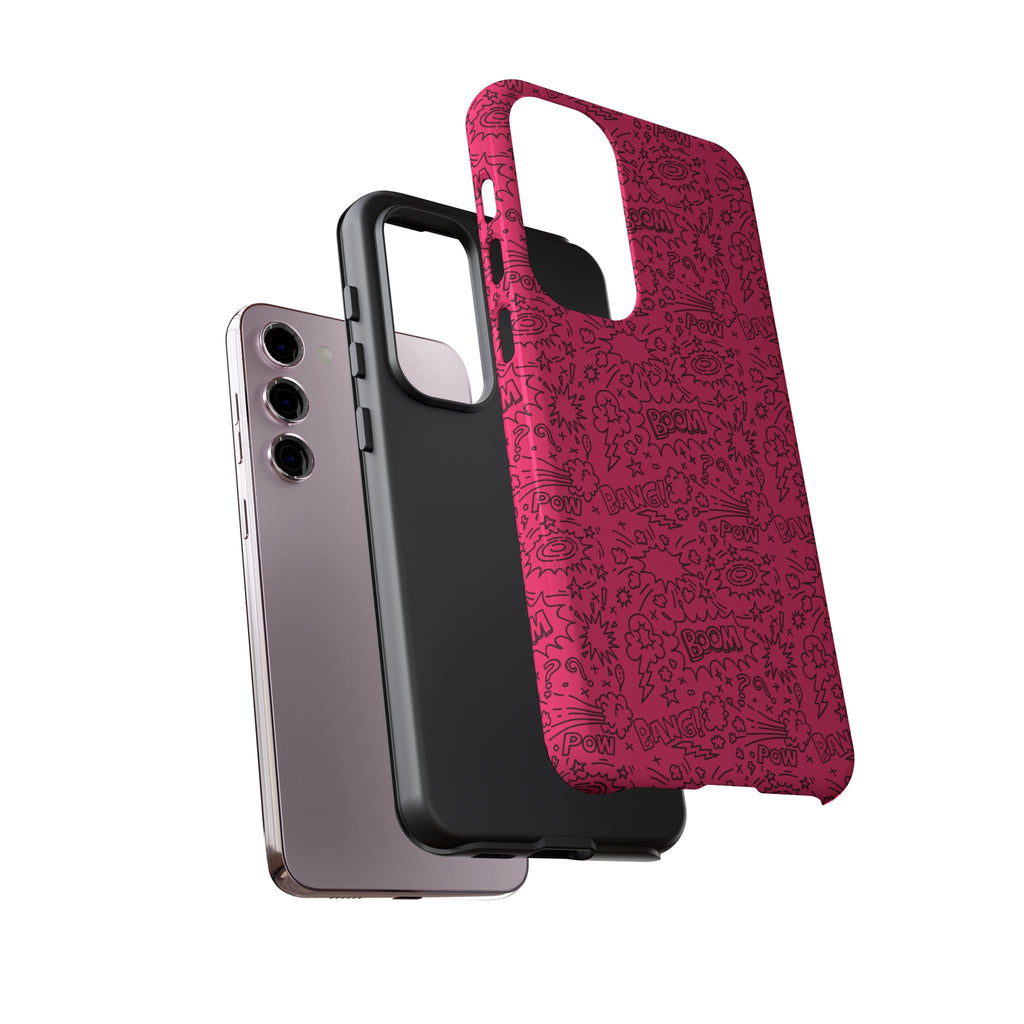 Pink Wow Tough Case for iPhone, Galaxy, or Google Pixel