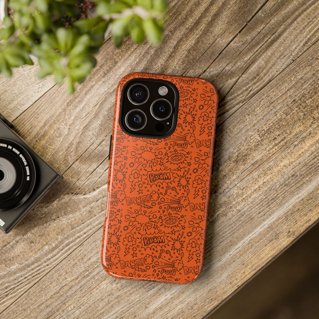 Wow Orange Tough Case for iPhone, Galaxy, or Google Pixel